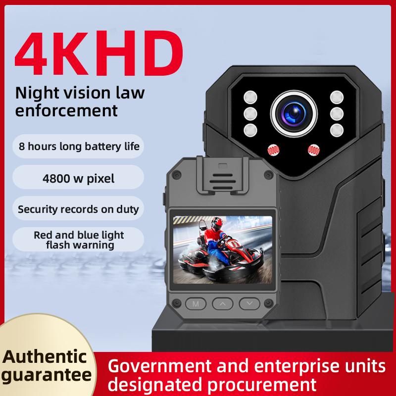 Camera cơ thể 4K mini với màn hình 2 inch 1080p Full HD Cơ thể HD Wear Camera Bảo vệ Cảnh sát Bảo vệ Video Máy ghi hình Mini Cam