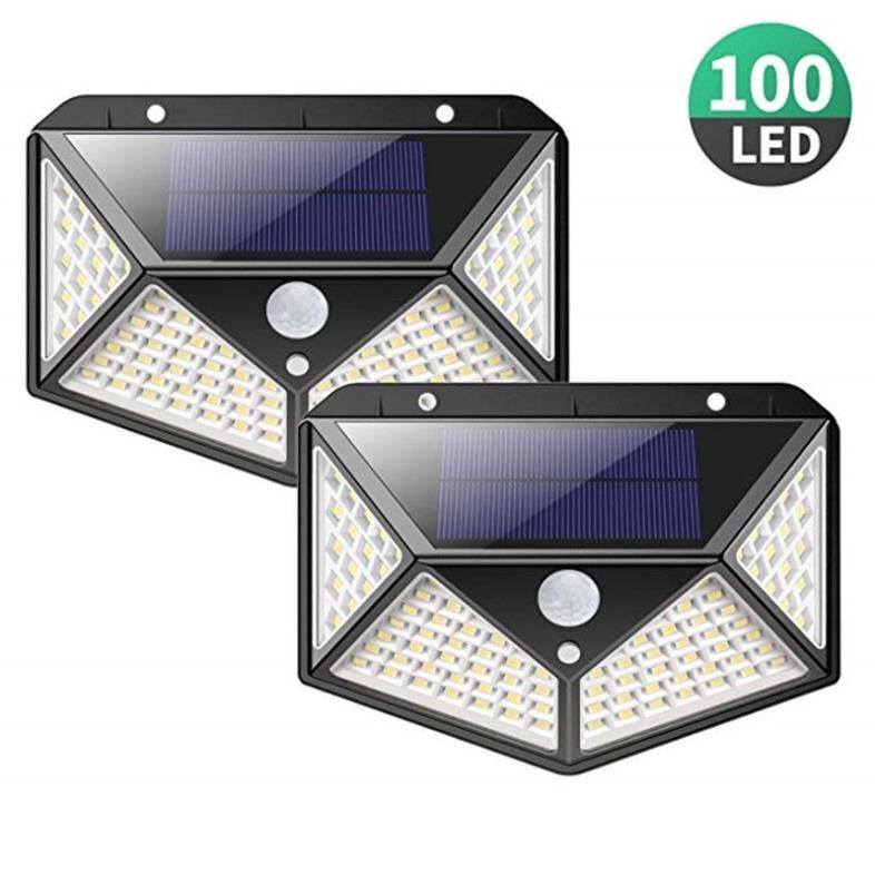 Đèn năng lượng mặt trời solar 100 led siêu sáng cảm biến ánh sáng và chuyển động