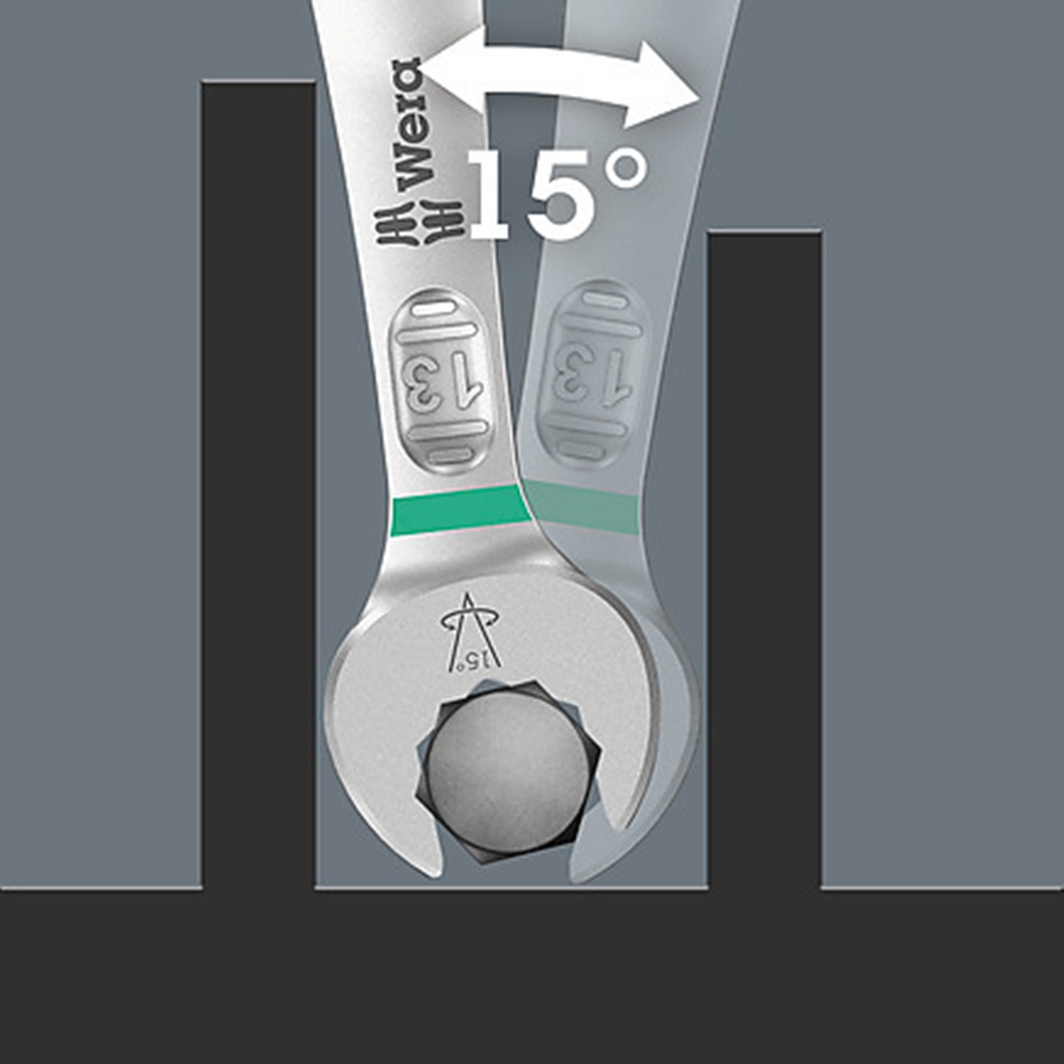 Cờ lê tròng 6003 Joker ring spanner, 8mm x 115mm, Wera 05020200001