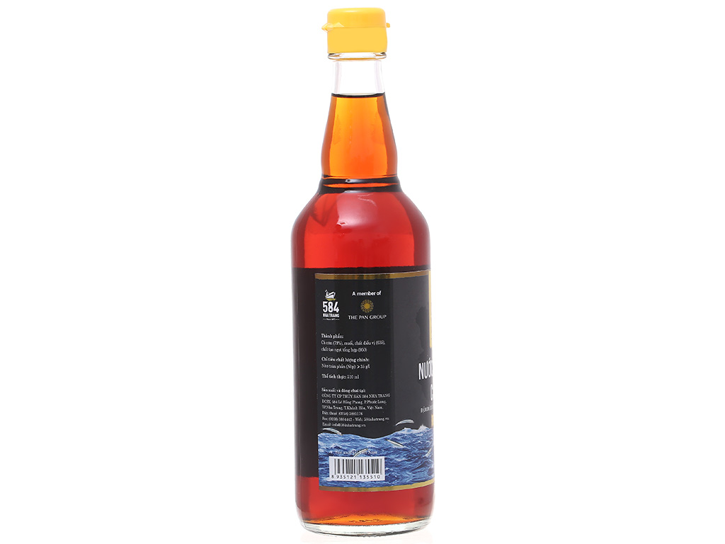 Hộp 2 chai Nước mắm Nhỉ Cá cơm 35 độ đạm - 584 Nha Trang-Chai PET - Chai 500ml, Date luôn mới.nhất