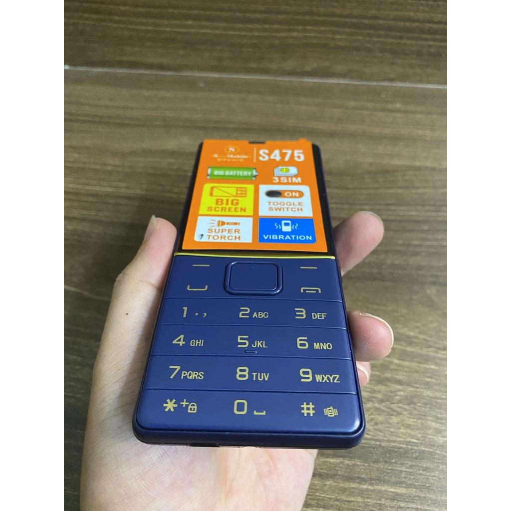 Điện Thoại S-Mobile S475 - 3 Sim - Pin Khủng 2500 mAh - Loa Cực To - Lướt Mạng - Mới Full Box-Bảo Hành 06 Tháng