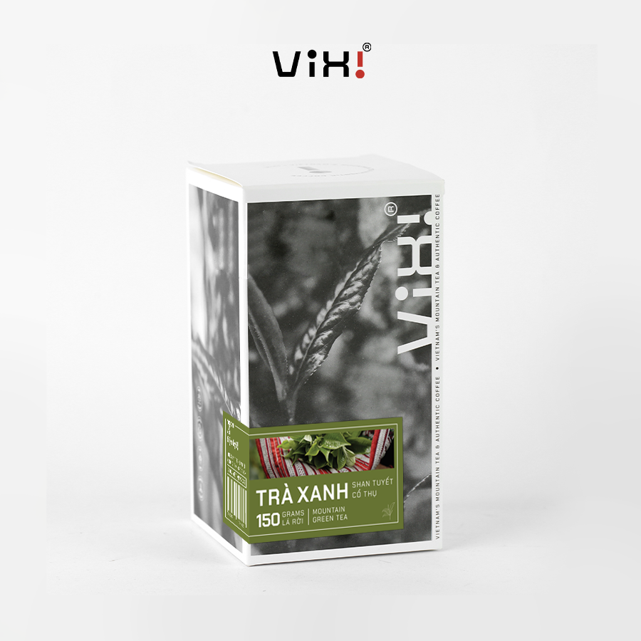 Trà xanh ViXi trà Shan Tuyết cổ thụ lá rời 1 búp 2 lá 150gr - 500gr