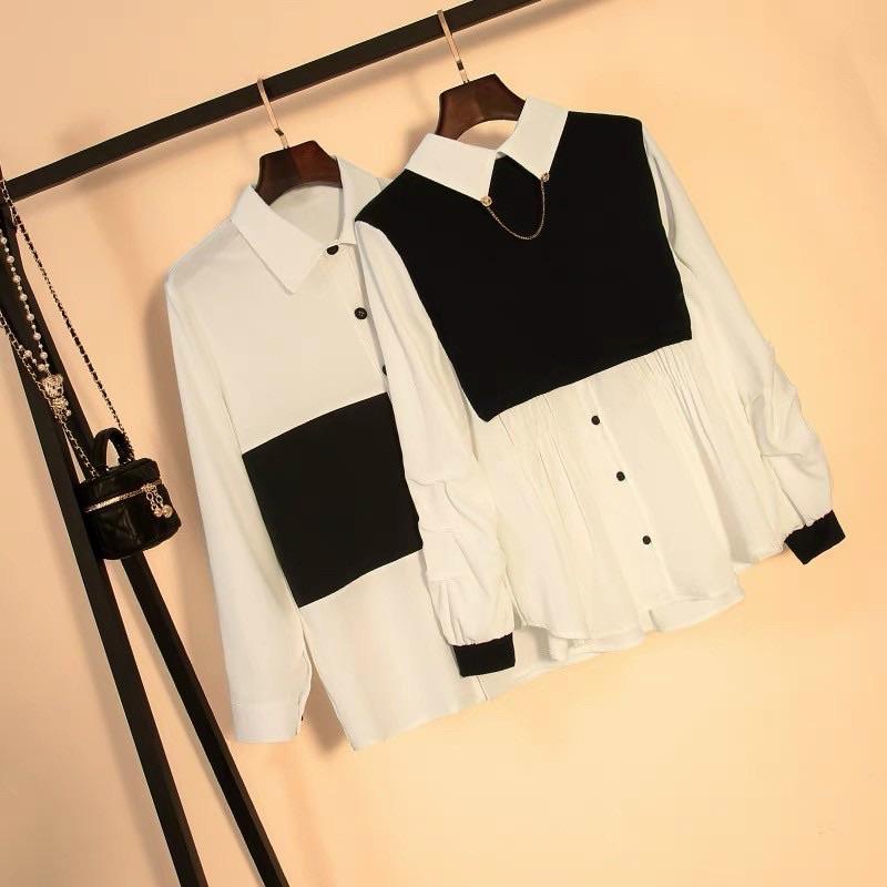 Set áo sơ mi đôi Hàn Quốc màu trắng dành cho couple
