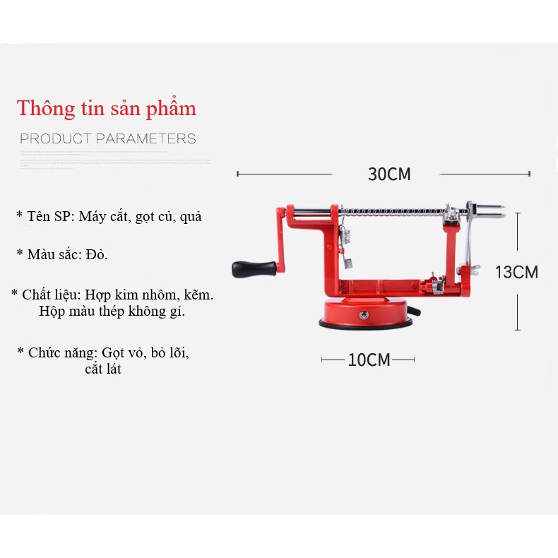 Máy Cắt, Gọt Khoai Tây, Củ Quả Chất Liệu Thép Không Gỉ, an toàn cho sức khỏe