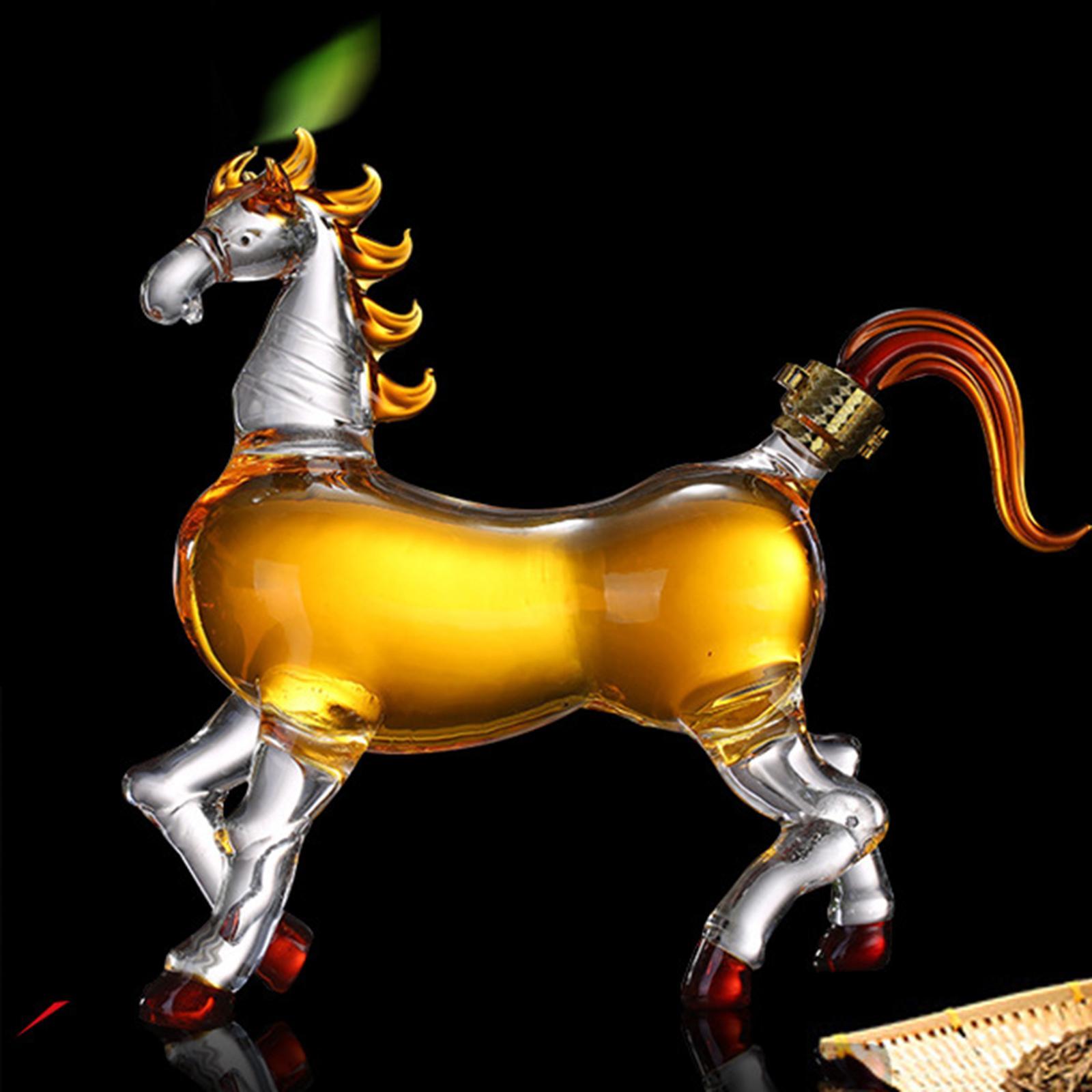 Creative Horse Shape Decanter Animal Liquor Bottle 1000ml Holder Container