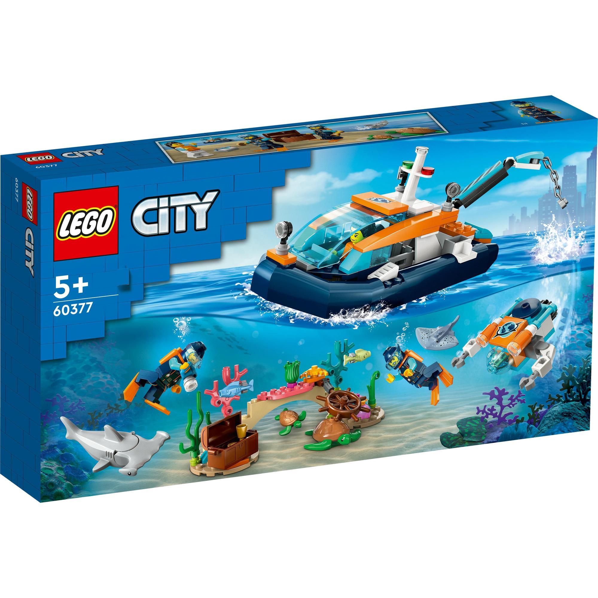 LEGO City 60377 Đồ chơi lắp ráp Tàu lặn thám hiểm (182 chi tiết)