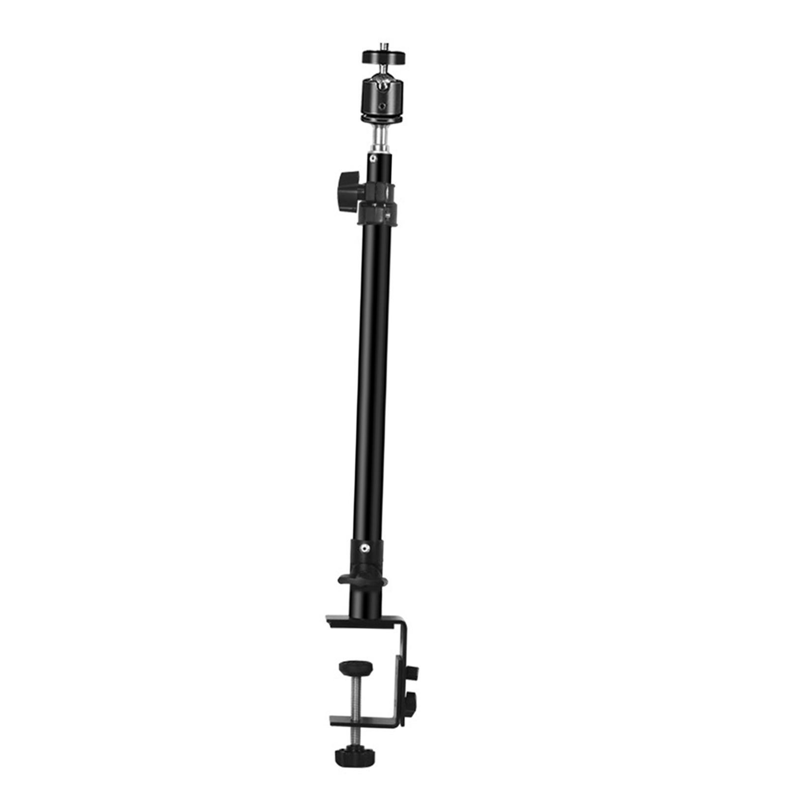 Live Streaming Desktop Bracket Kit, Retractable Aluminum Tabletop Stand Selfie Phone Holder for Makeup 6-10cm Width Phones Live Broadcast
