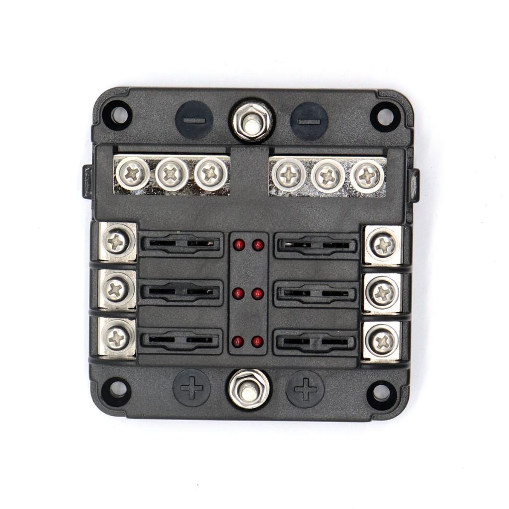 Fuse Box Block Holder w/ Light Terminal 32V Auto Boat