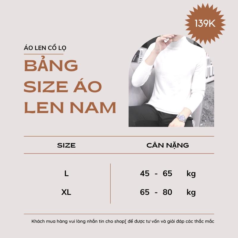 Áo Len Nam Cổ Lọ thời trang nam MENSWEAR chất Len mềm mịn kiểu dáng Hàn Quốc giữ nhiệt phong cách hàn quốc