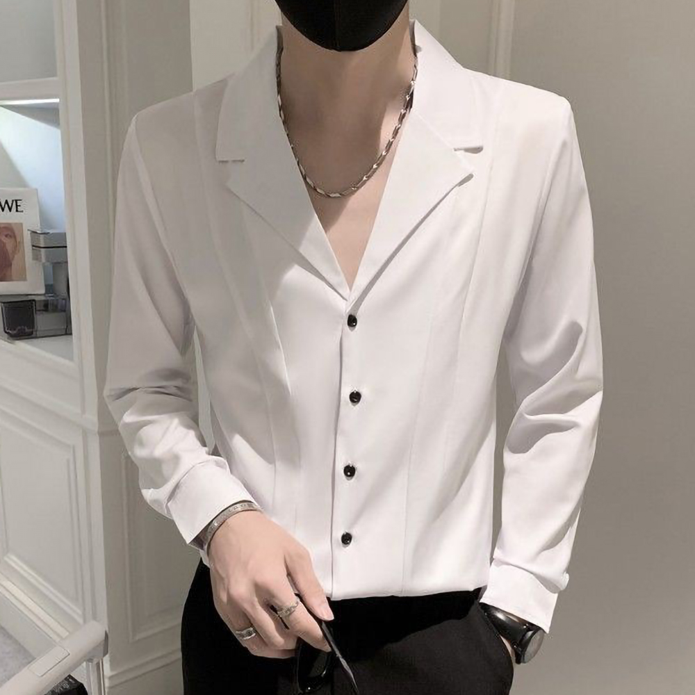 Áo sơ mi, áo sơ mi nam dài tay cổ vest chất siêu mát phù hợp đi làm, đi chơi N34