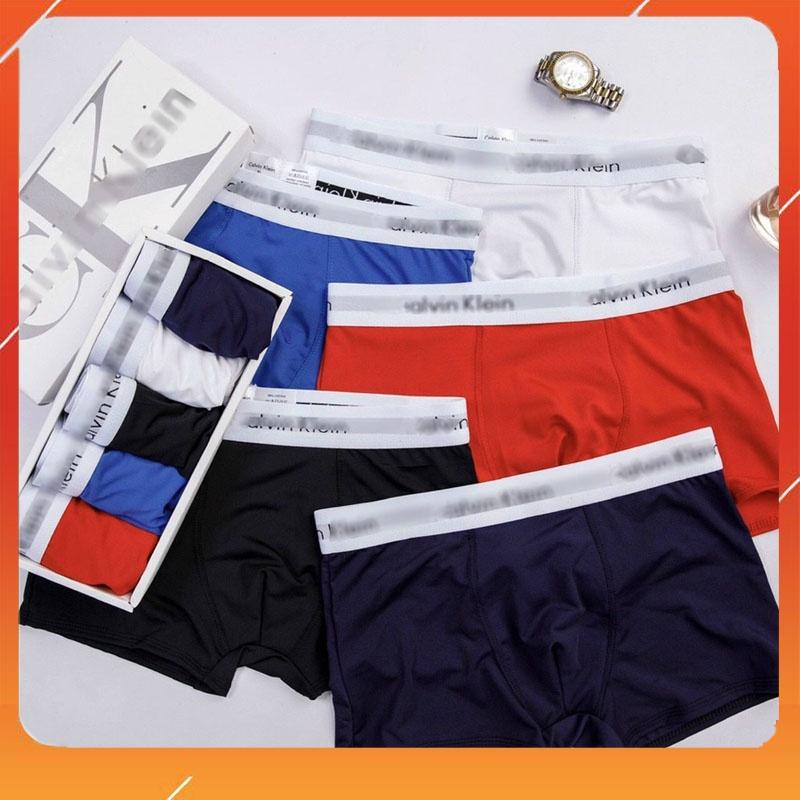 Quần lót nam CK thun lạnh chính phẩm, quần sịp nam đùi rẻ đẹp đủ màu từ 40-80kg - Combo