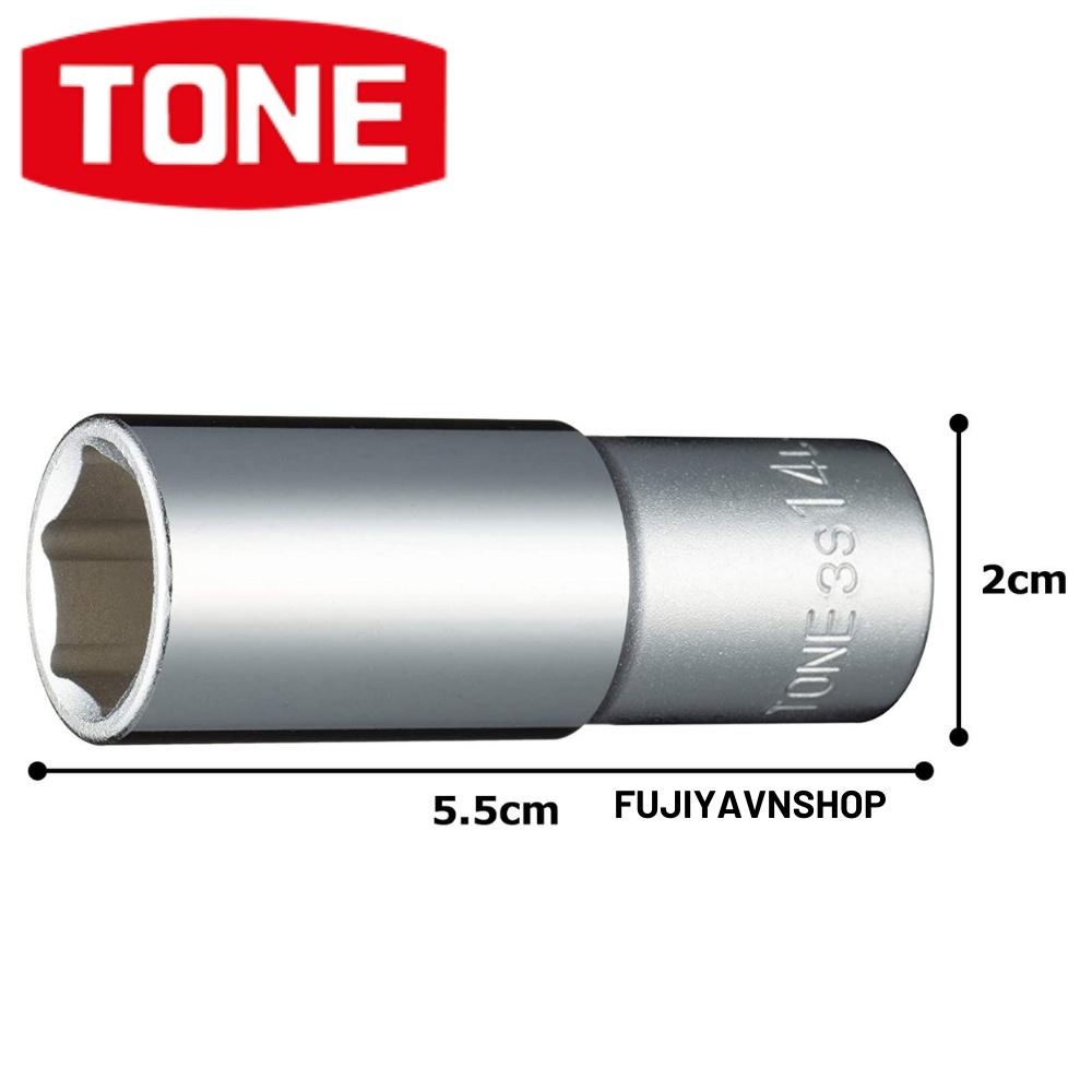 Đầu tuýp dài 6 cạnh Tone HP3S-14L ra lục giác 14mm