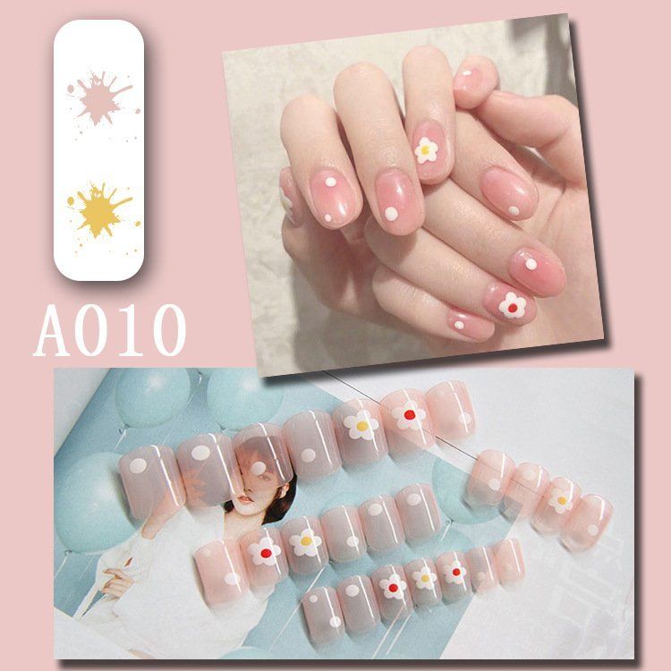 Set 24 nail giả, móng tay giả nhiều màu sắc kiểu dáng độc đáo cho nữ MG11