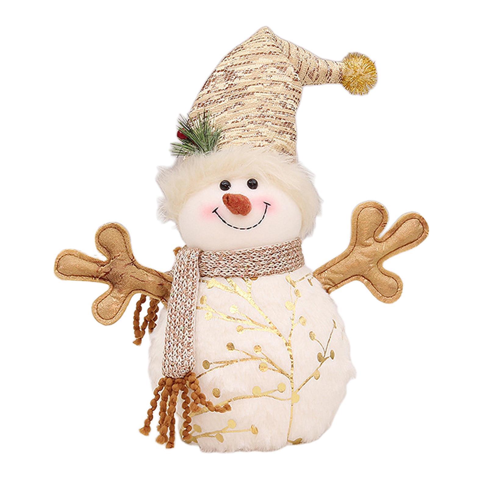 Christmas Snowman Doll Short Plush for Shopping Mall Window Decoration