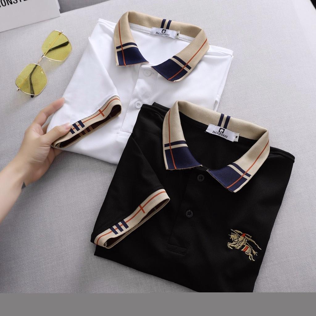ÁO THUN NAM CỔ BẺ THÊU LOGO CÓ SIZE 3XL