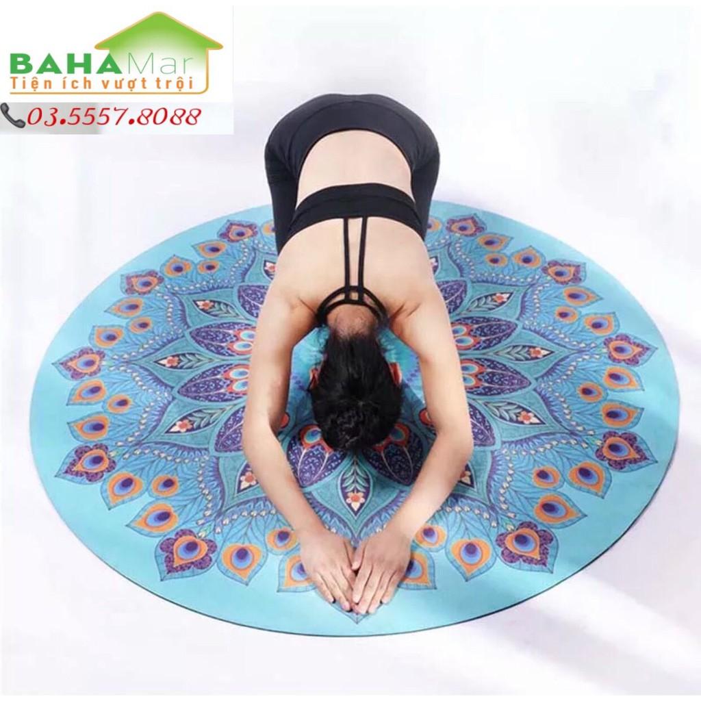 THẢM YOGA TRÒN TẠO NĂNG LƯỢNG tích tụ năng lượng tốt truyền cho người tập rất êm và mịn màng