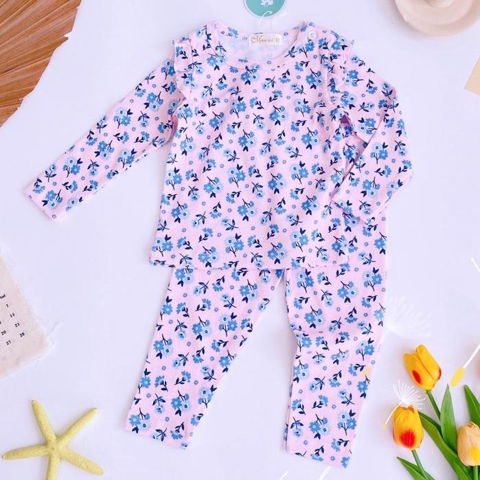 Bộ dài tay cánh tiên quần dài Bozip siêu mềm mịn mát cho bé gái từ 7-18kg - HÀNG LOẠI 1