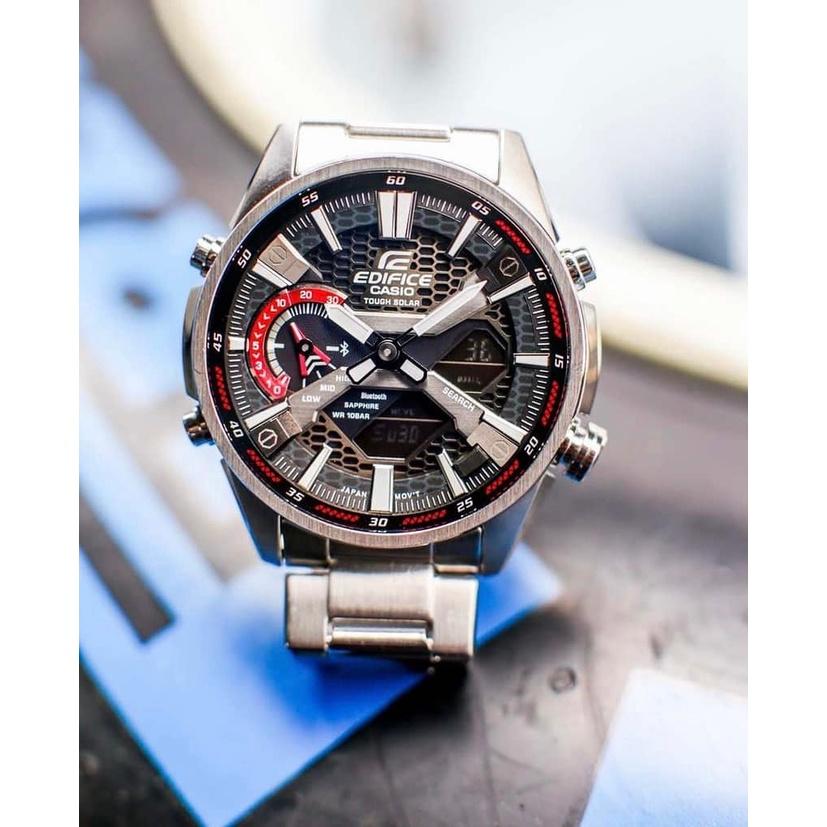 Đồng Hồ Nam Dây Thép Casio Edifice ECB-S100D-1ADF Chính Hãng - ECB-S100D-1A