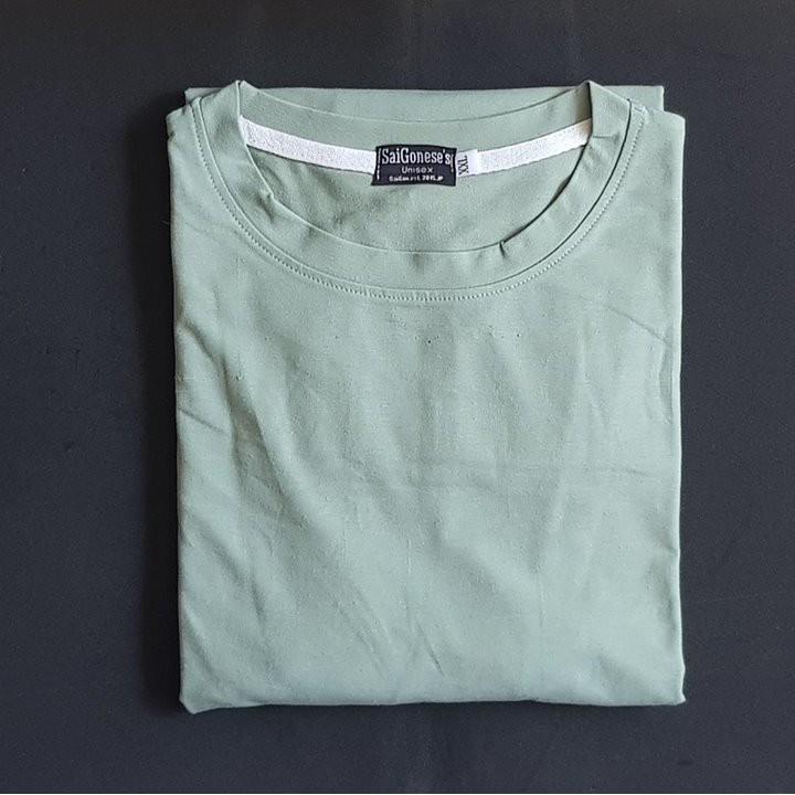 Áo Thun Trơn Basic Cotton Nam Nữ Unisex Chất Dày Dặn