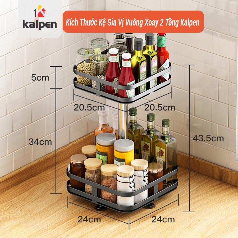 Kệ Đựng Gia Vị 2 Tầng 3 Tầng Xoay 360 Độ Nhà Bếp
