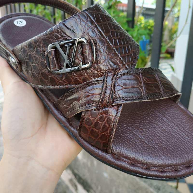 Dép sandal nam da cá sấu thật 100% Giá rẻ nhất toàn quốc!