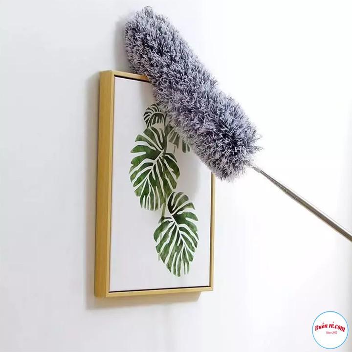 Chổi Quét Trần Bằng Sợi Vải Siêu Nhỏ Inox Cán Dài Cao Cấp Đầu Chổi Linh Hoạt 00989