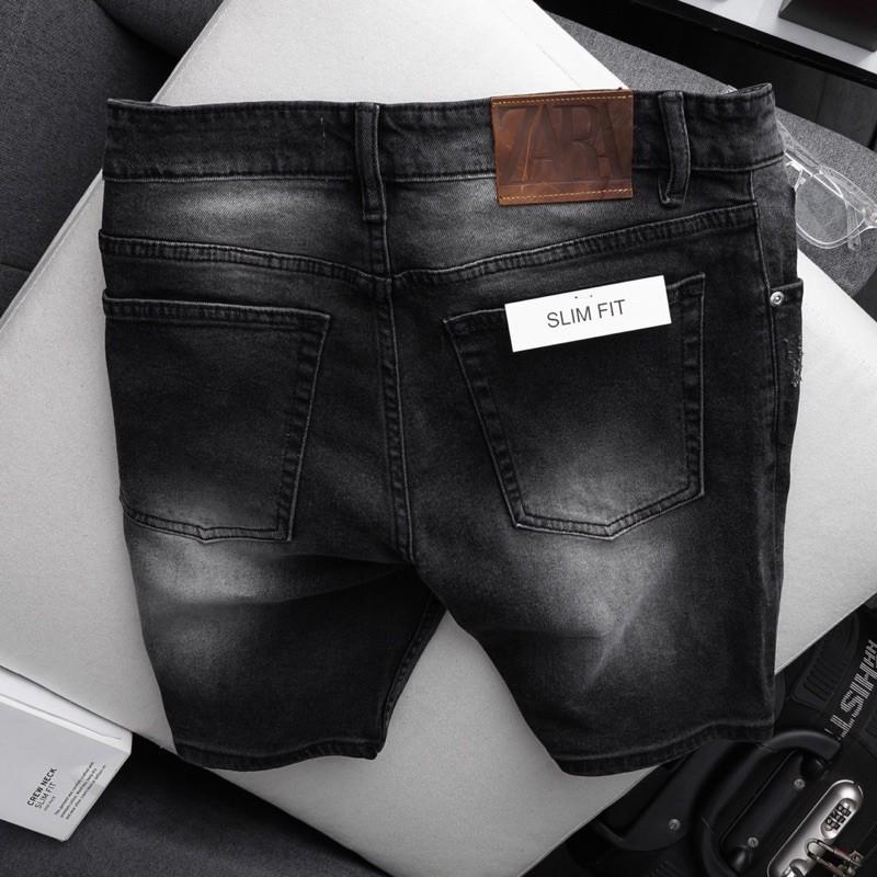 Quần short jean nam dáng suông co giãn nhẹ VNXK cao cấp