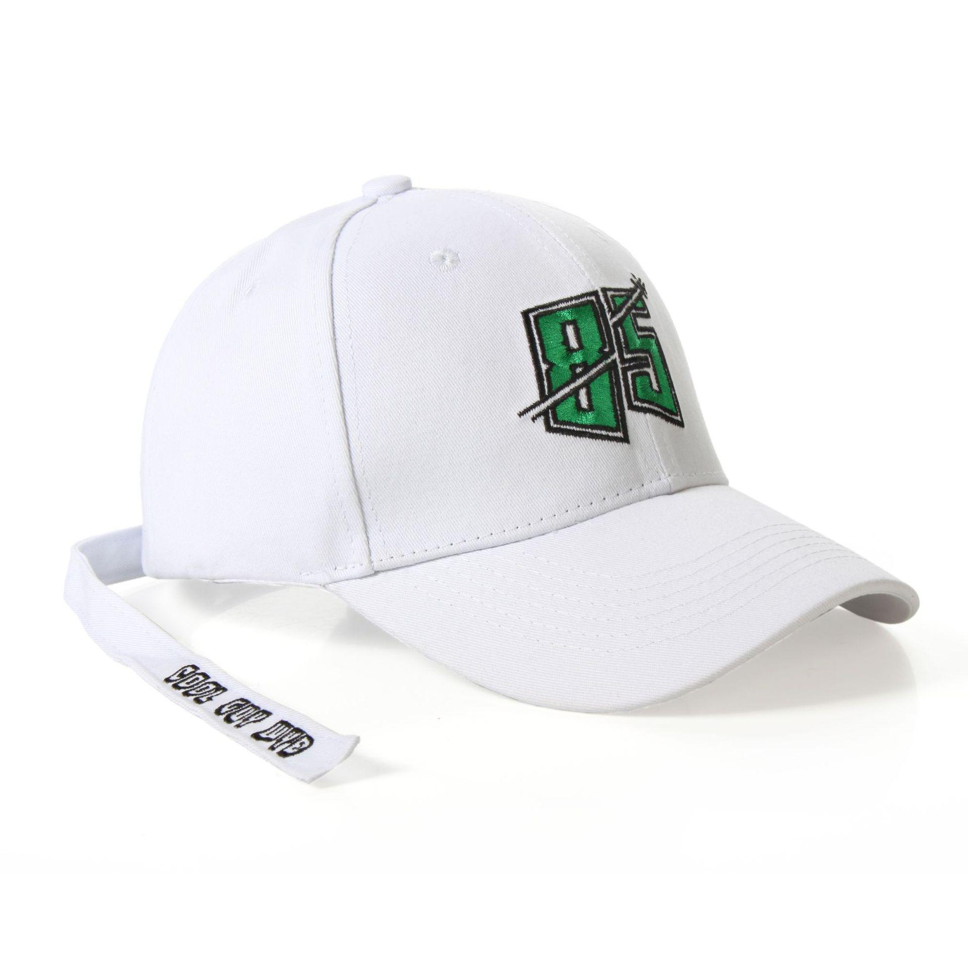 Wang Yi Bo Style Number 85 Mũ bóng chày thêu Hip Hop Hop Streetwear Hat Black White 2 Màu sắc WYB Color: Black