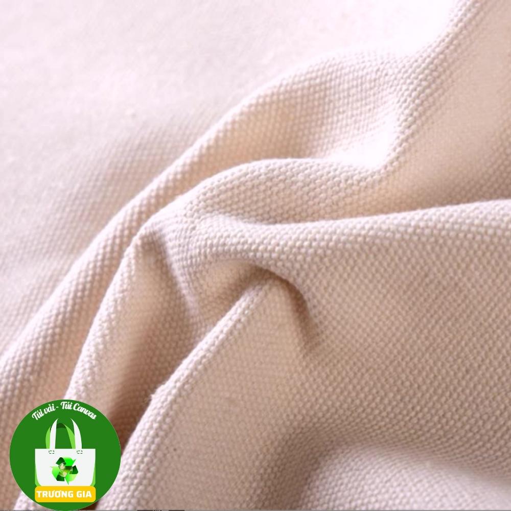 Bán buôn 100% COTTON CANVAS FABRIC 225GSM vải thô Vải Bố Vải canvas Màu Be Mộc vải cotton tái chế không thấm nước - 50cmx150cm