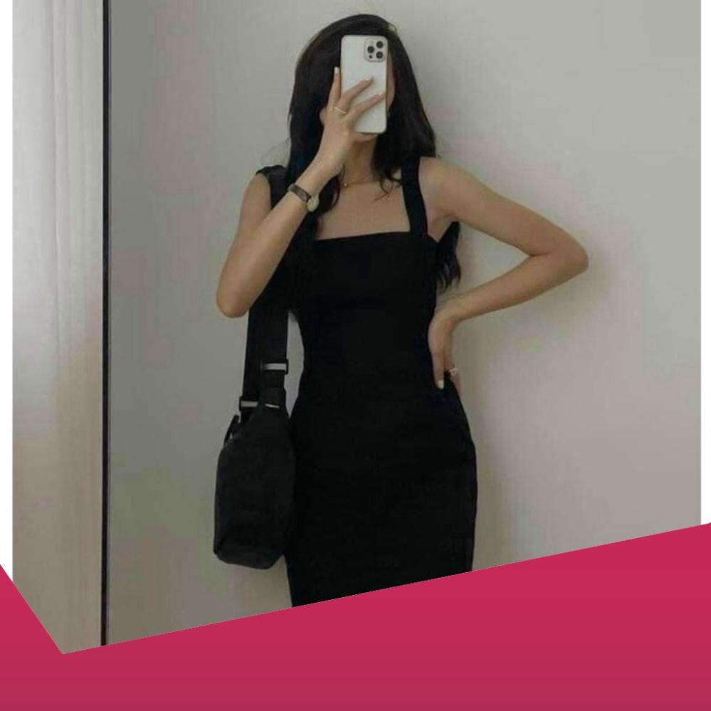 Váy Nữ, Váy 2 Dây Chất Bozip Hàng Đẹp FreeSize <55kg