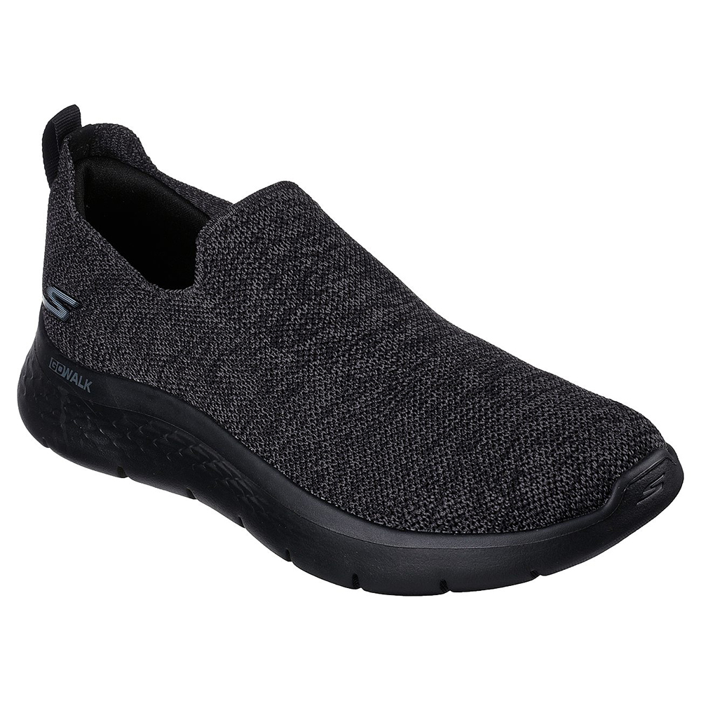 Skechers Nam Giày Thể Thao Xỏ Chân Đi Bộ Giặt Máy Được, Tập Gym, Đi Học, Đi Làm, Thường Ngày GOwalk Flex Utopia Walking Air-Cooled Goga Mat Extra Wide Fit, Flex, Machine Washable, Ortholite, Ultra Go - 216490-BBK