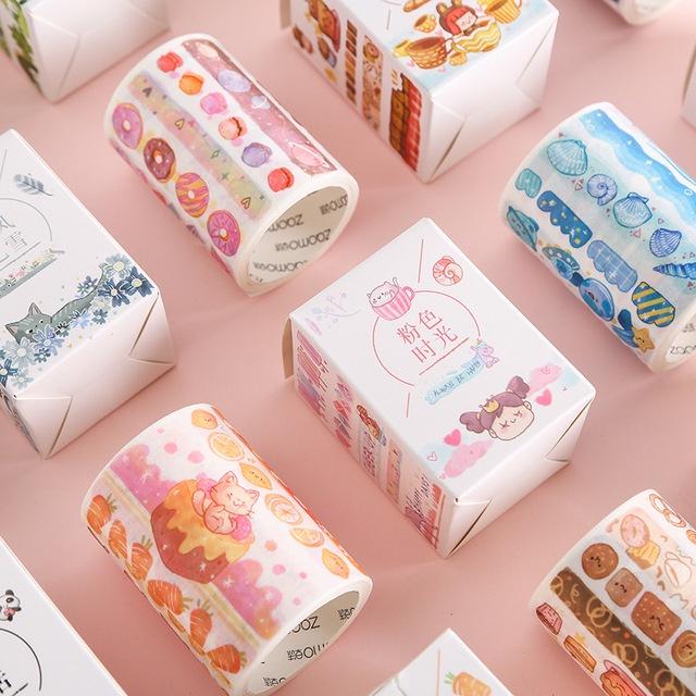1 cuộn băng keo Washi hoạt hình dễ thương trang trí sổ tay DIY