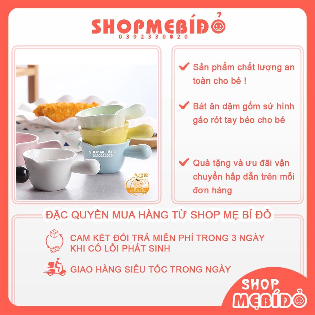 Bát Ăn Dặm Gốm Sứ Hình Gáo Rót Tay Béo Cho Bé