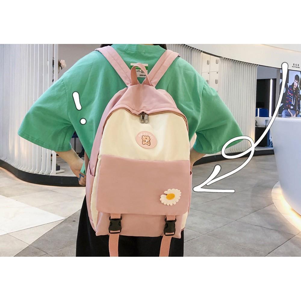 Balo hoa cúc, balo chống nước thời trang TNX 84