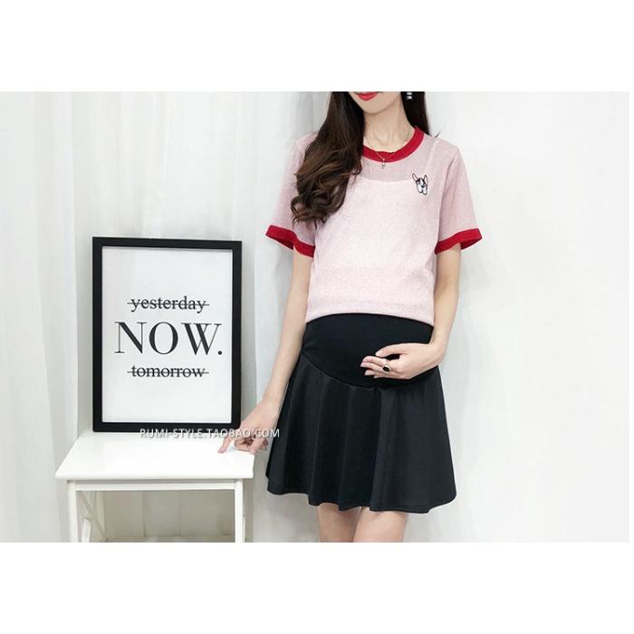 Chân váy bầu xòe chát Umi cao cấp