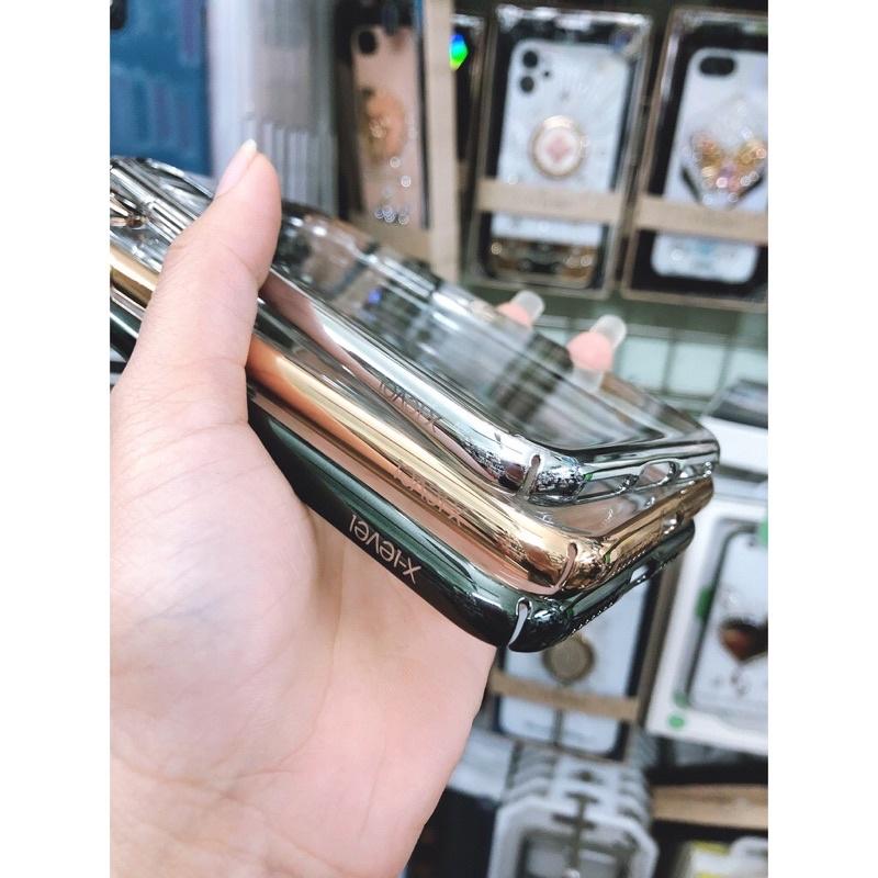 Ốp lưng cứng trong MẠ SI viền màu 7/8 PLUS/X/XS/XSMAX S10/S10 PLUS