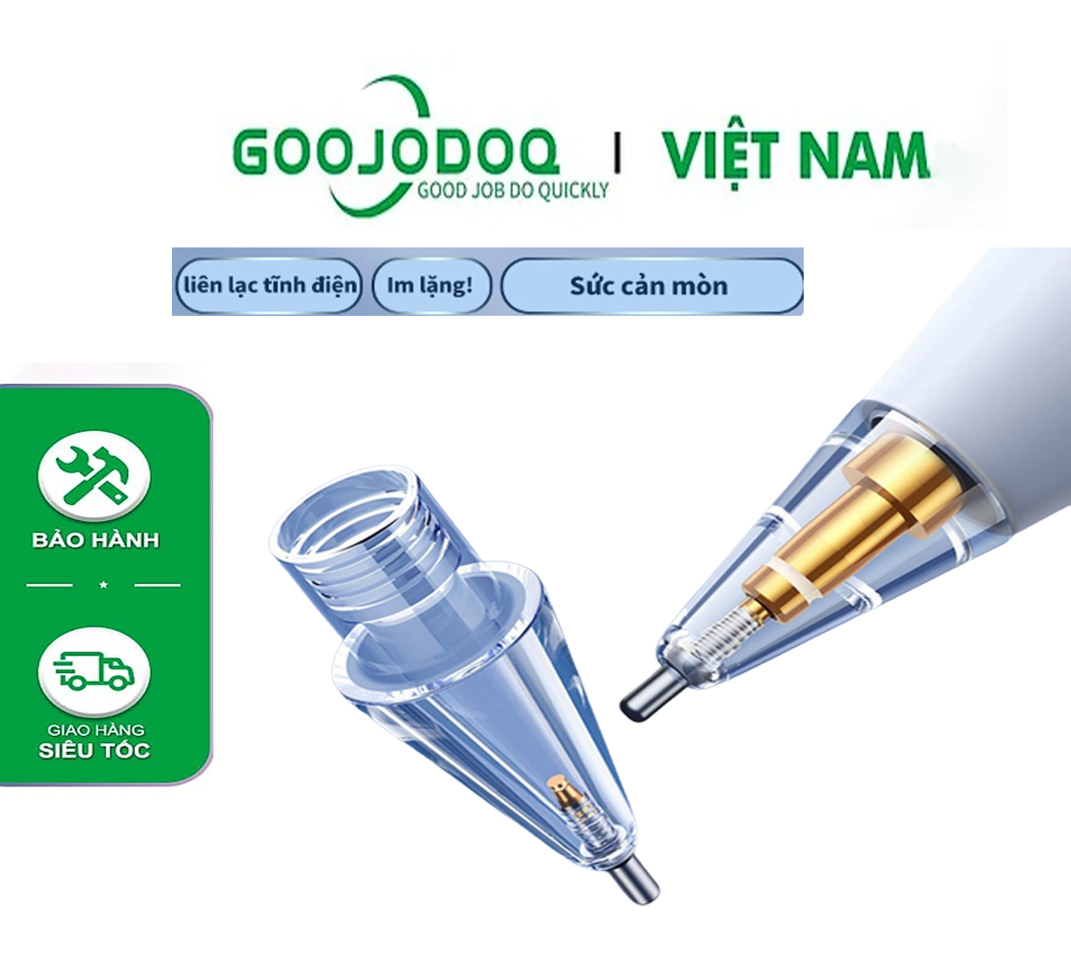 [HÀNG CHÍNH HÃNG GOOJODOQ] CD3265 - Đầu ngòi bút thay thế loại nhám cao cấp cho bút Apple Pencil 1 và 2 ngòi bút gốc kim loại 4.0