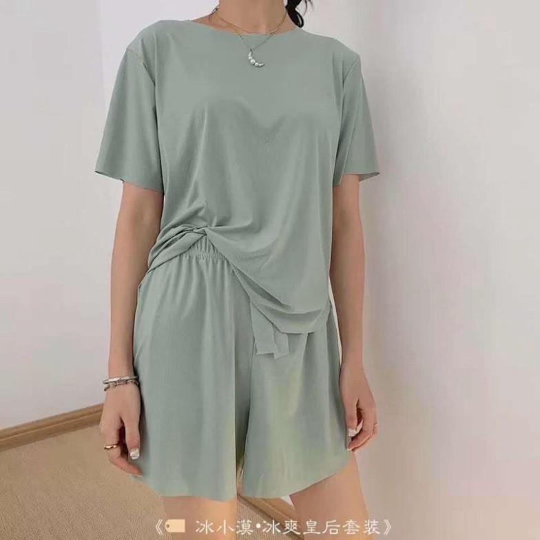 Đồ bộ nữ mặc nhà, đồ nữ chất liệu thun cotton freesize