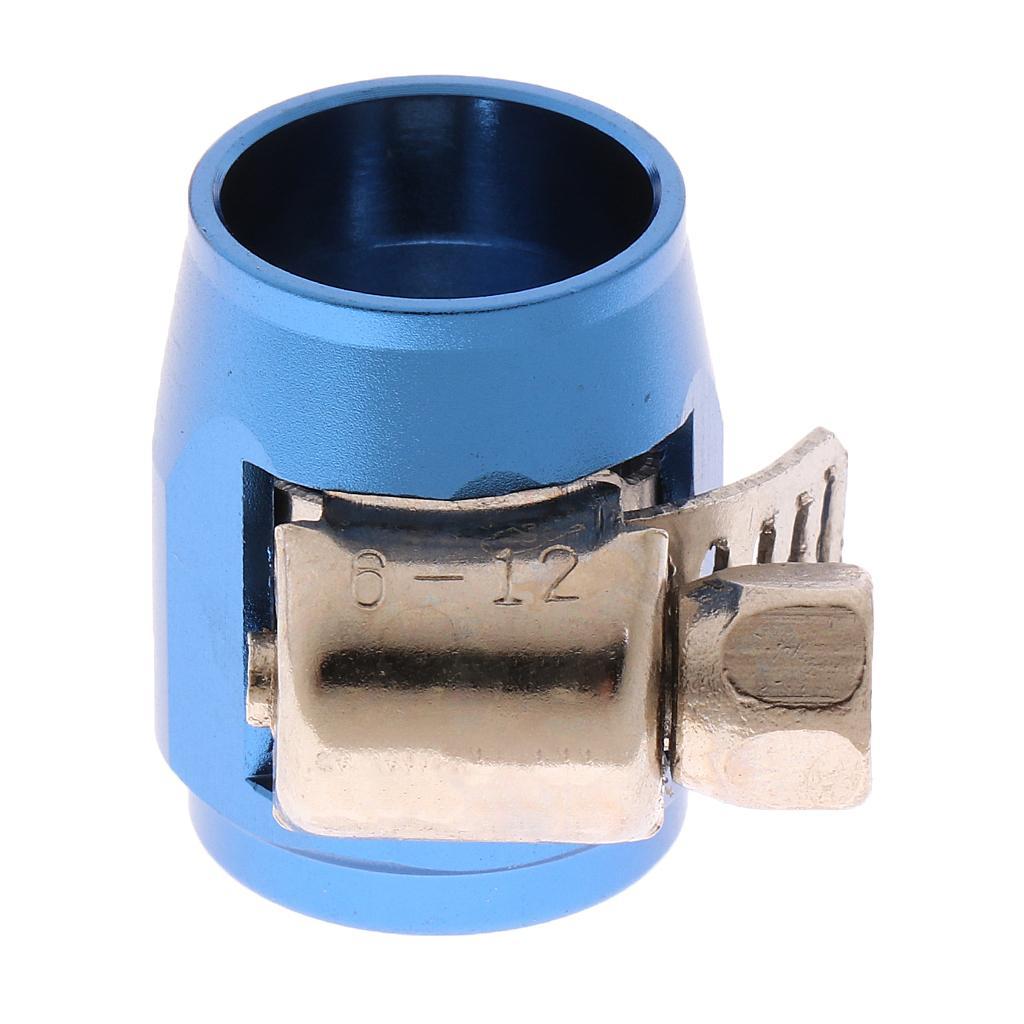 AN4 Fuel Oil Water Pipe Hose End Finisher Clip Clamp Aluminium Alloy