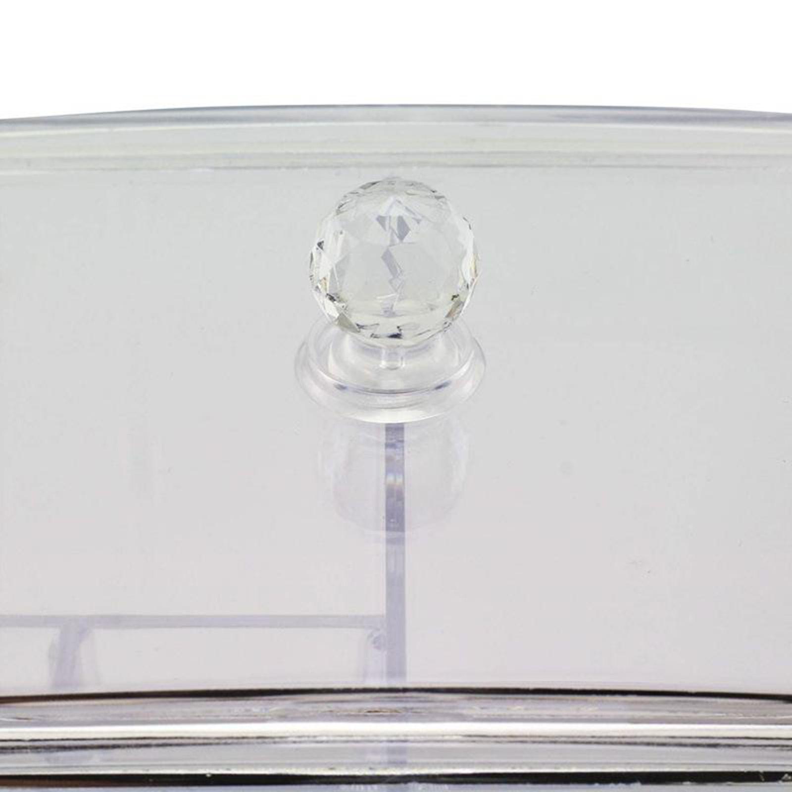 4-Grid Cotton Pads Swab Holder Container Case with Lid Easy to use