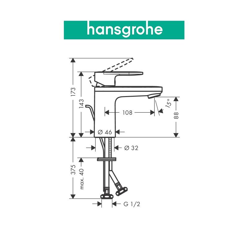 Vòi chậu HANSGROHE Vernis Blend 100 71571