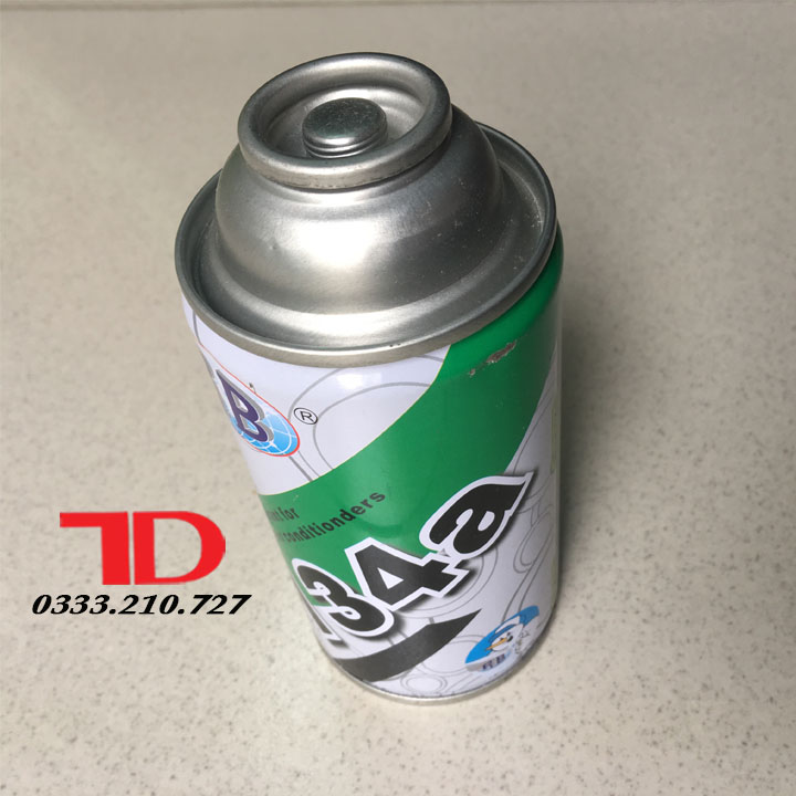 Gas lạnh tủ lạnh và ô tô R134A lon 300ml, gas lon R134A