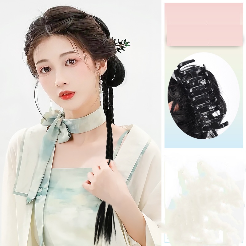 Búi tết tóc giả BT06 FREESHIP búi ngoạm tóc tết, búi tóc giả nữ, búi cải trang, búi tóc giả, tóc giả tết bính