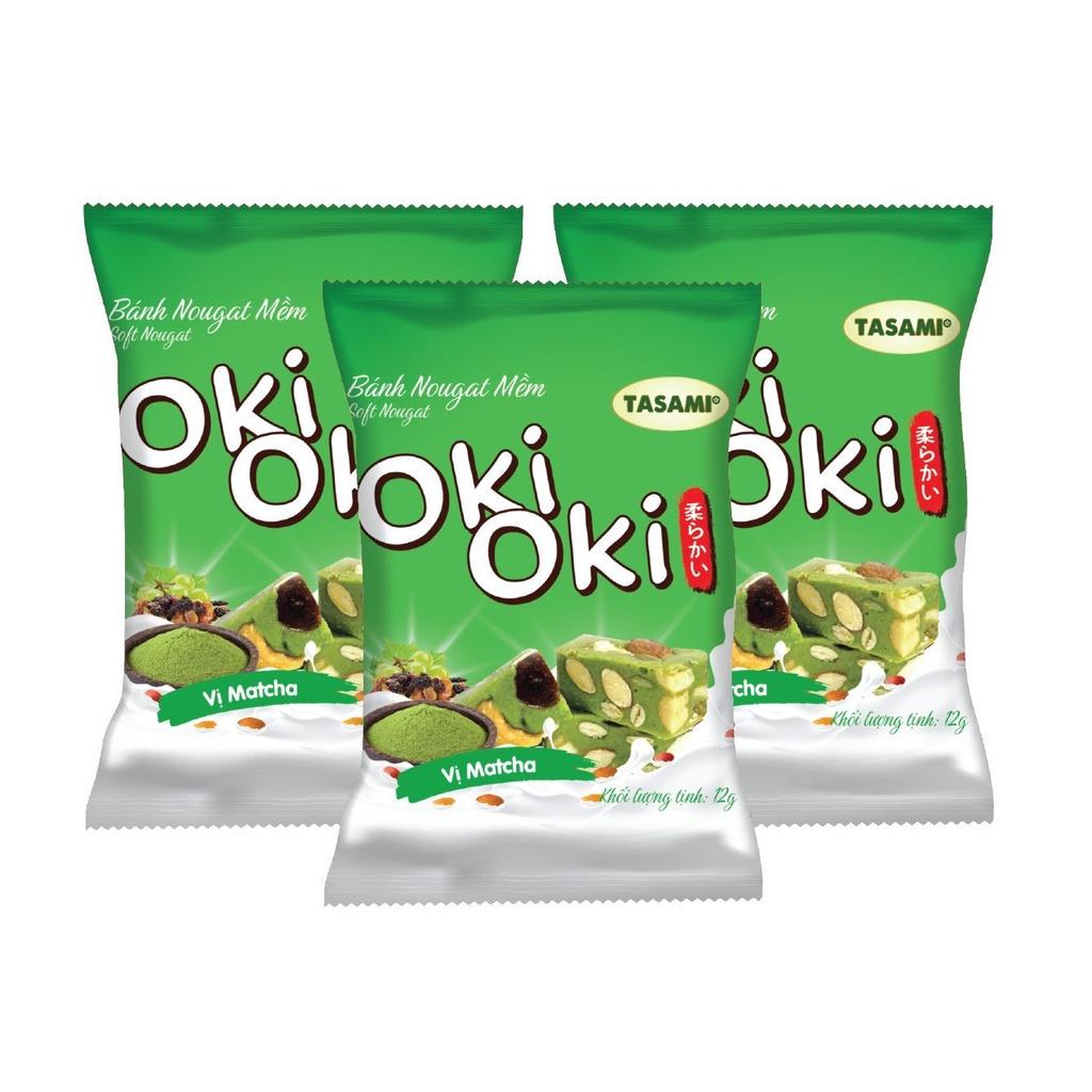 Bánh Nougat - Kẹo Hạnh Phúc Oki Oki Vị Trà Xanh Matcha, Ngọt Nhẹ Tự Nhiên Mềm Dẻo Thơm Ngon (114g/Hộp)