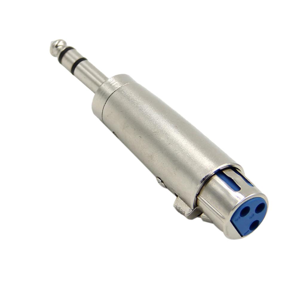 2PC Converter Adapter XLR 3 Pin Male to 1/4" 6.35mm Female Socket Audio Adapter Jack+3 Pin XLR Female to 6.35mm Male Stereo Audio Microphone Mic Adapter Converter Connector for many other applications