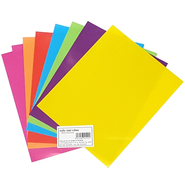 Bộ 8 Giấy Thủ Công Không Keo Lớn (17 x 22 cm) - 7 Tờ/Xấp