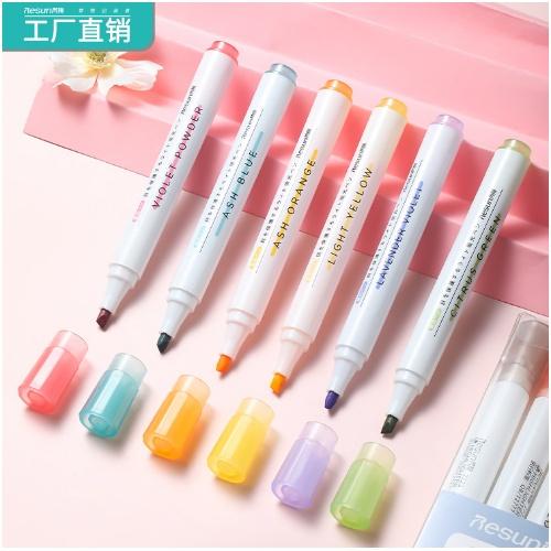 Bộ bút dạ quang 6 màu xinh xắn ghi hightlight cute xinh yêu tiện dụng - TIỆM NHÀ MILK