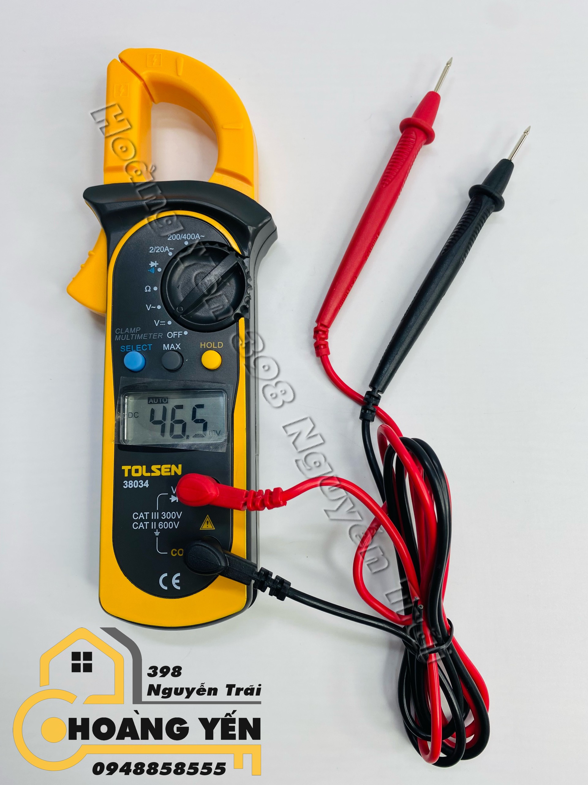 Dụng cụ kẹp đo điện vạn năng Công Nghiệp - TOLSEN 38034 - Khóa Hoàng Yến 398