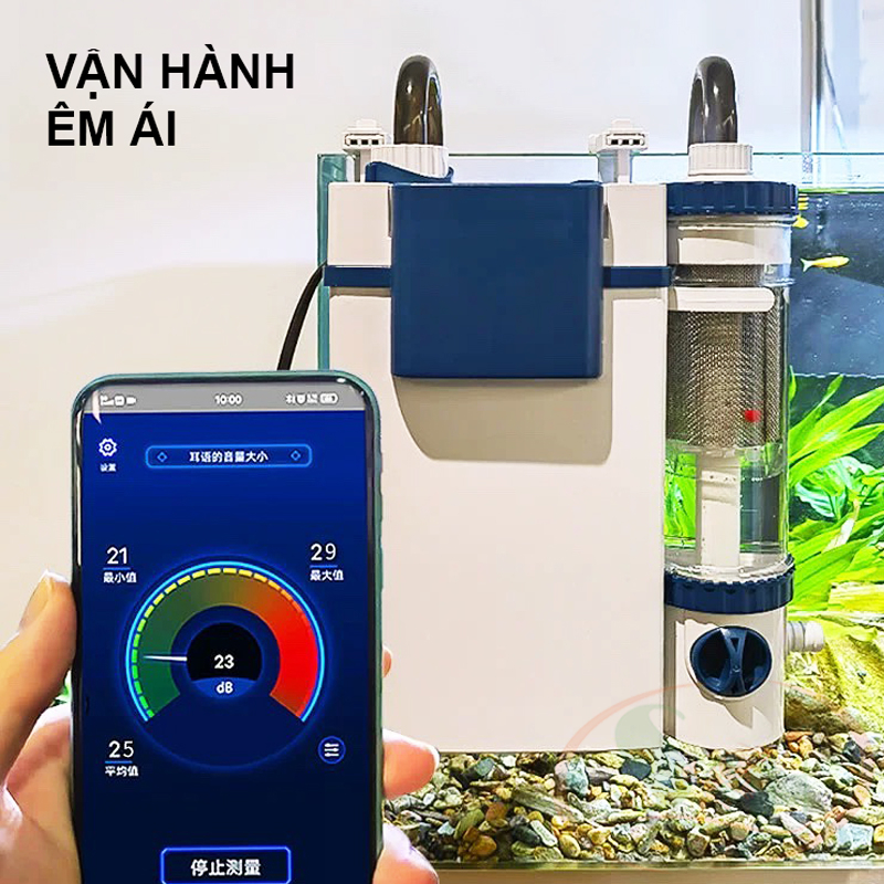 Lọc treo Sunsun YBF 500 lắng cặn xả đáy hút váng mini bể cá tép thủy sinh