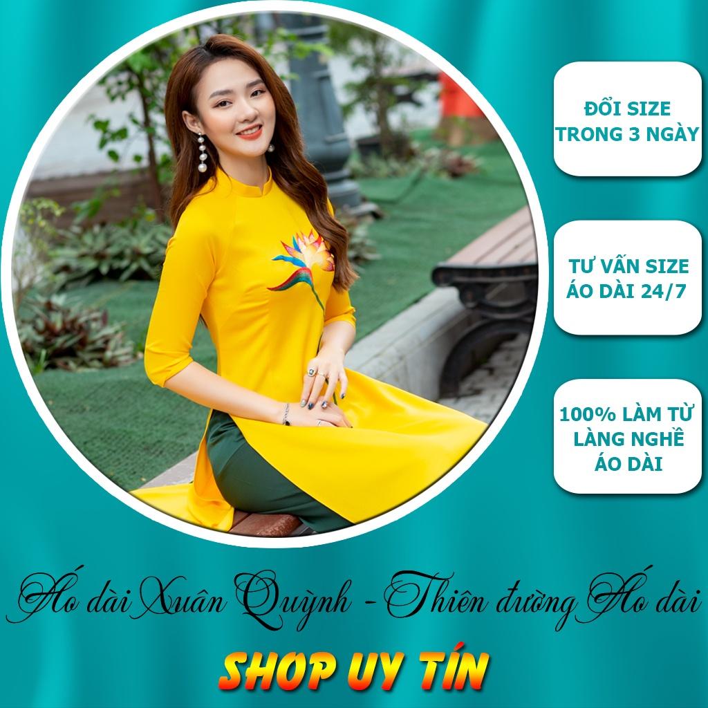 Siêu Phẩm Áo Dài Retro Đa Sắc Thanh Lịch, Trẻ Trung, Duyên Dáng Tặng Tuban K08 - Áo Dài Xuân Quỳnh